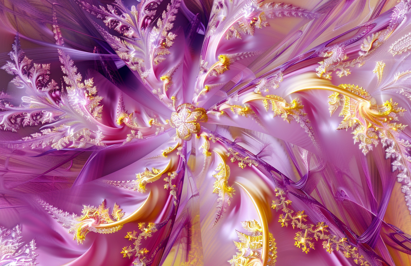 3D colorful abstract fractal shapes