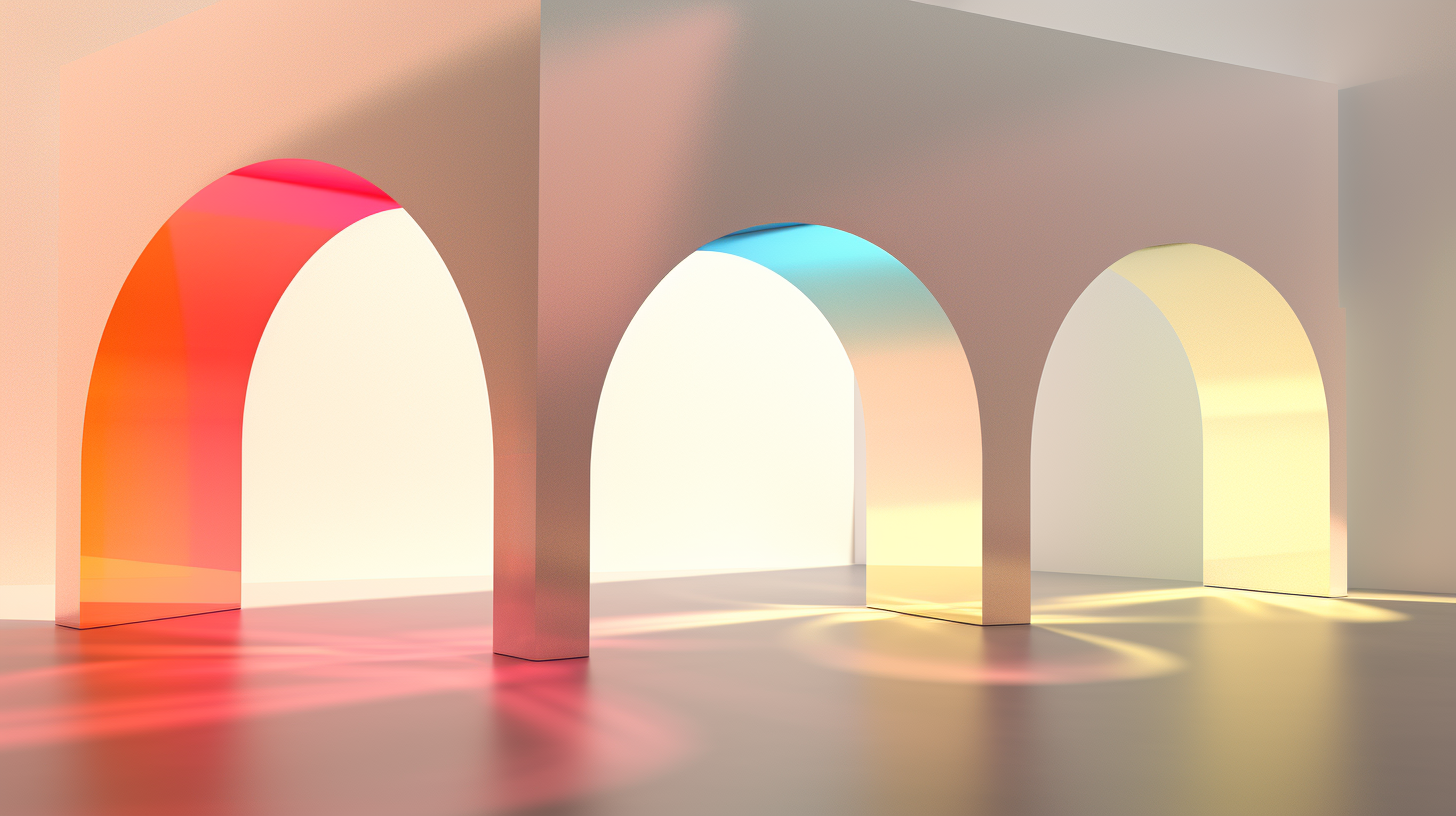 Colorful Archways in Plexiglass Spectrum