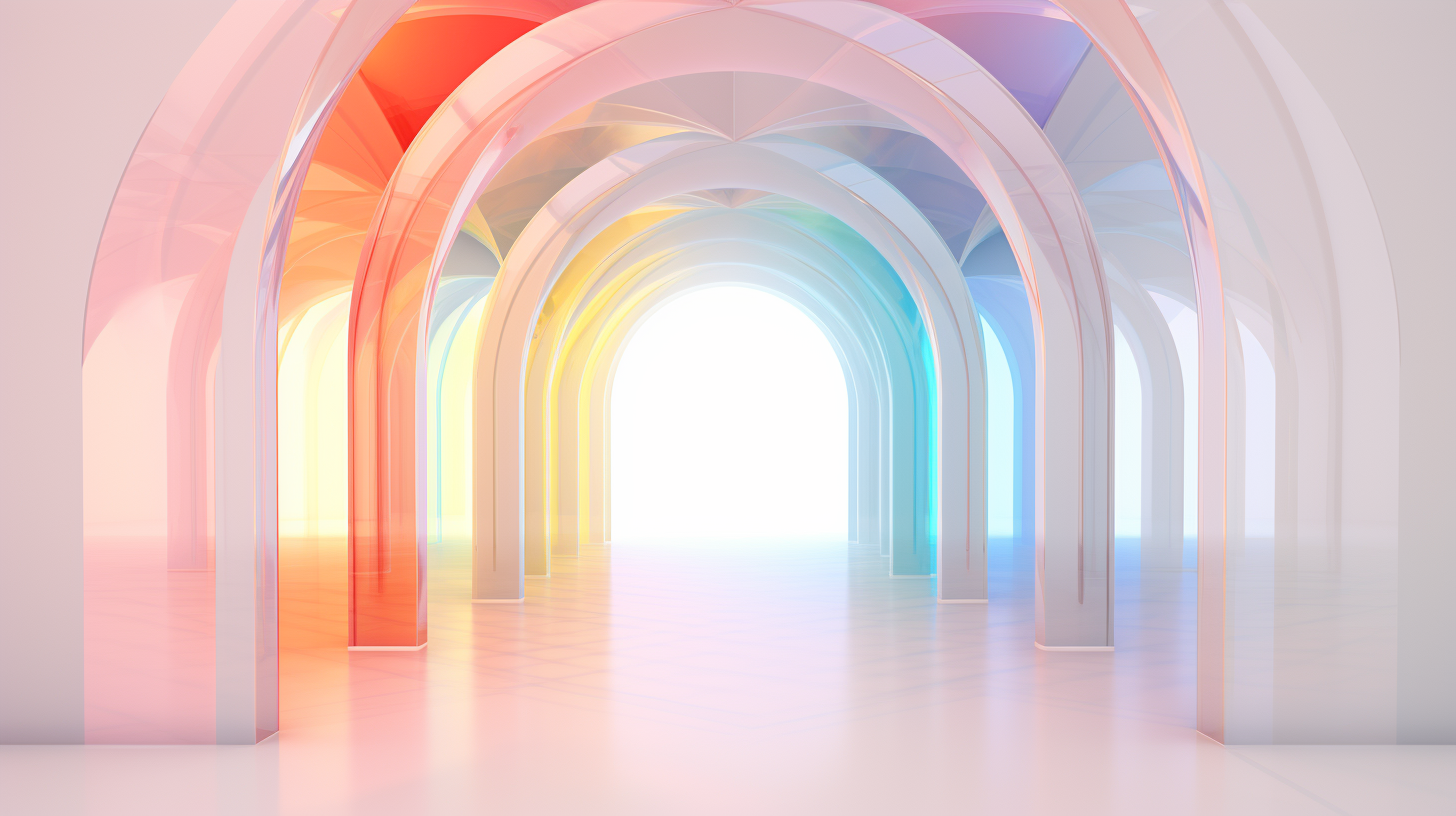 Colorful Archways in Plexiglass