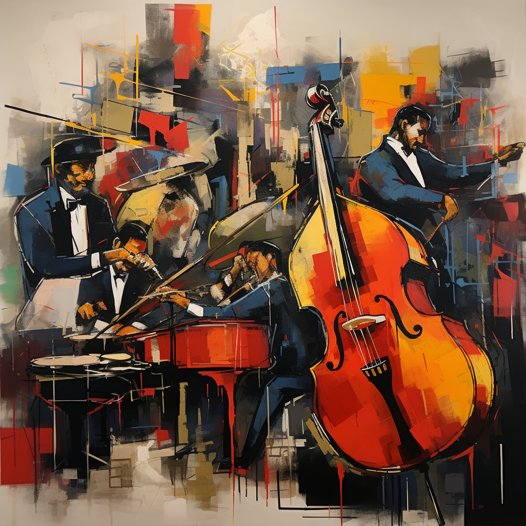 Abstract Band Playing Vibrant Jazz Music