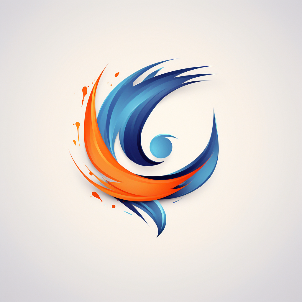 Abstract logo of birds wings resembling letter F