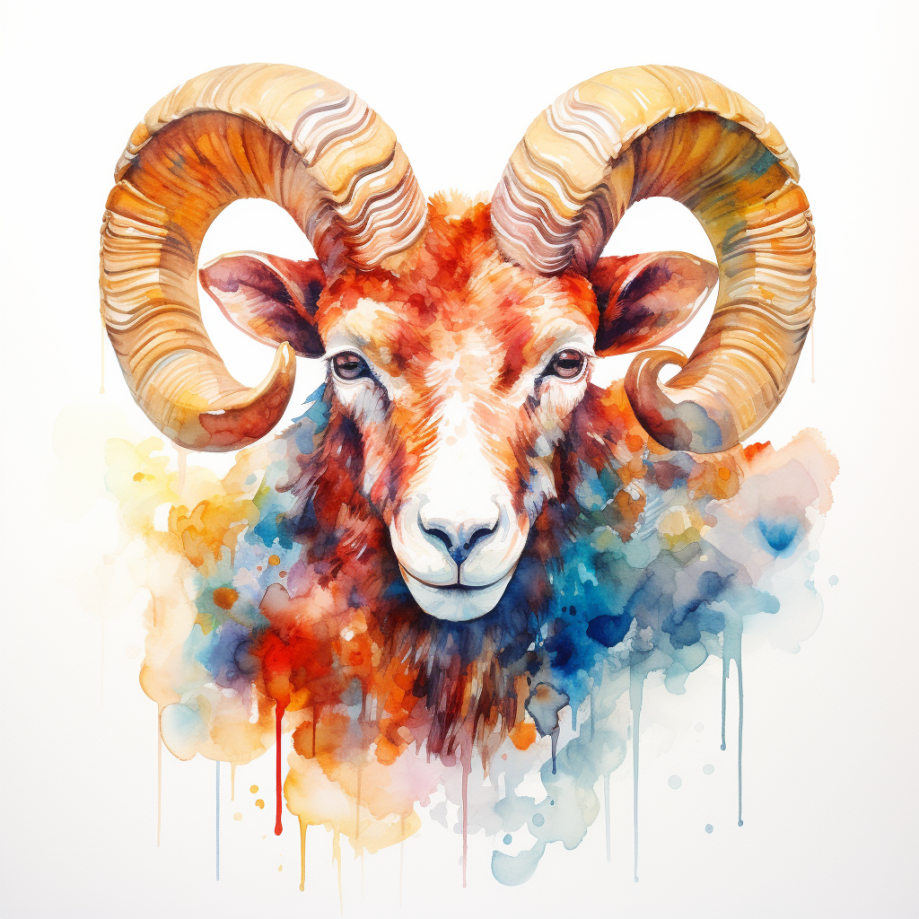 Colorful Aries Zodiac Representation