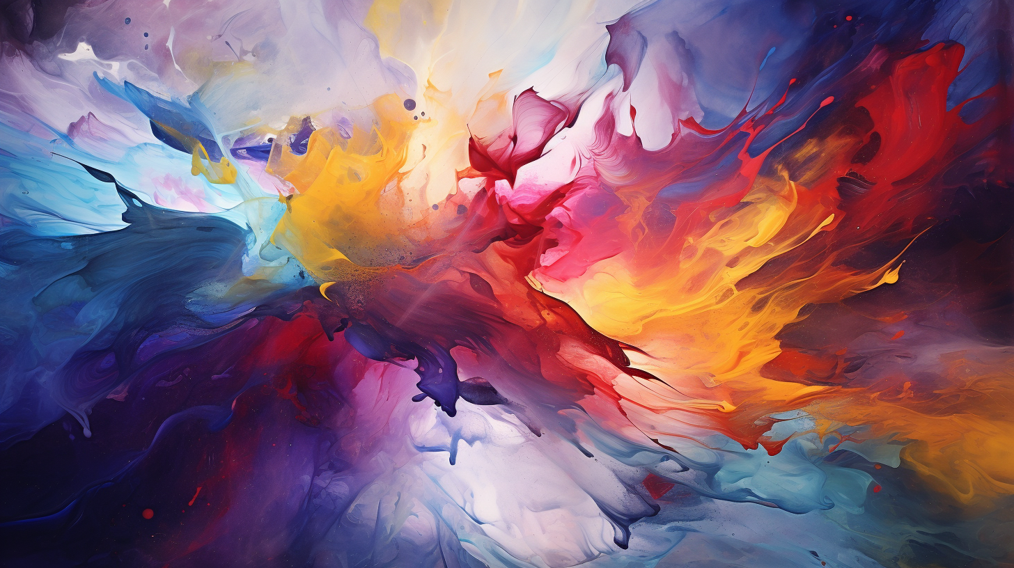 Colorful abstract painted splash design