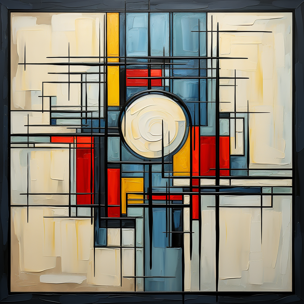 Abstract Cthulhu piet mondrian style Artwork