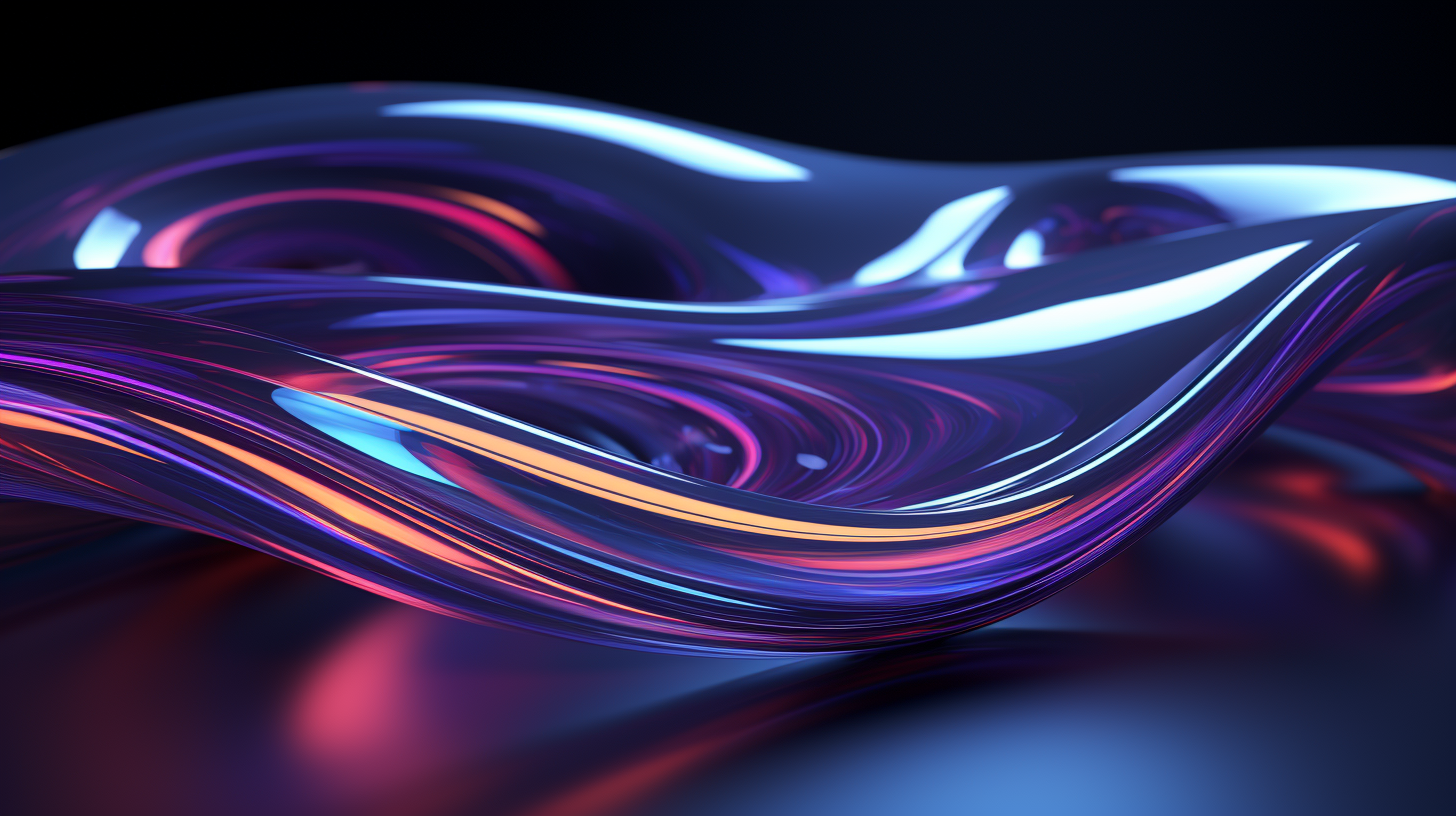 Vibrant Neon Fluid Wave