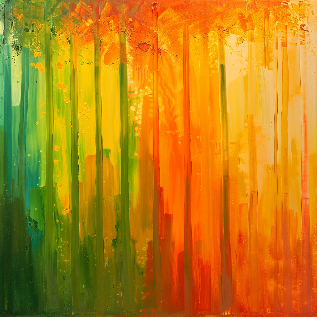 Vibrant abstract forest colors