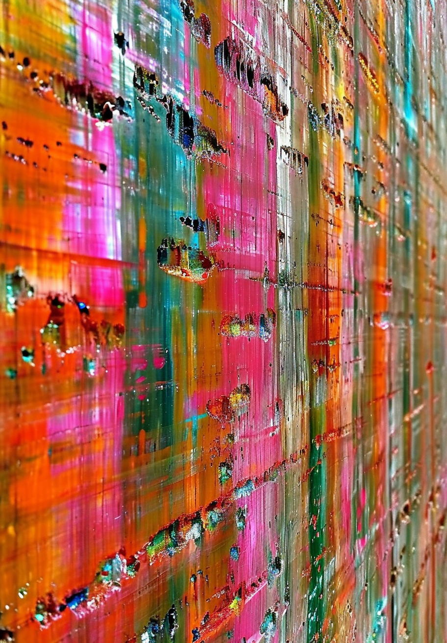 Abstract Gerhard Richter Style Painting