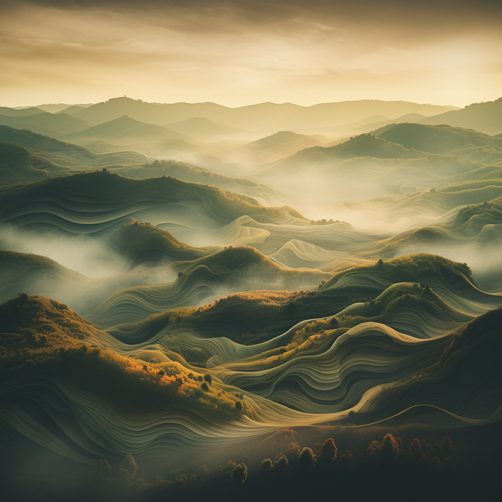 Beautiful abstract hilly landscape photo