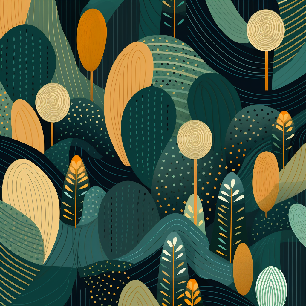 Abstract line shapes inspired by natural elements