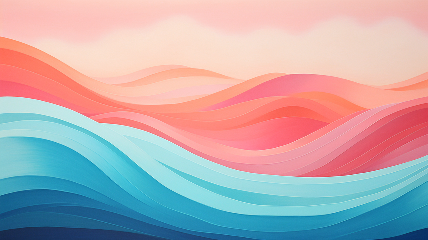 Beautiful abstract minimal wave painting