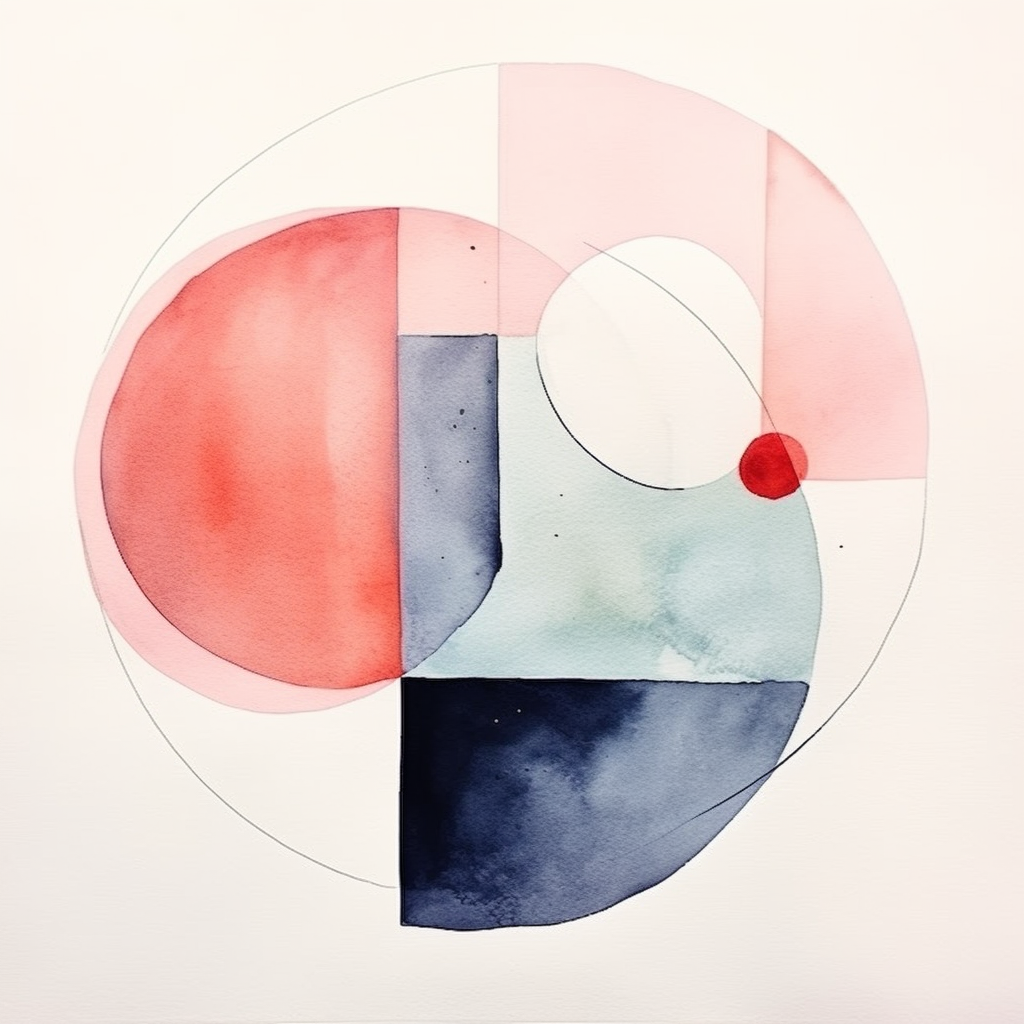 Beautiful minimalist watercolour artwork