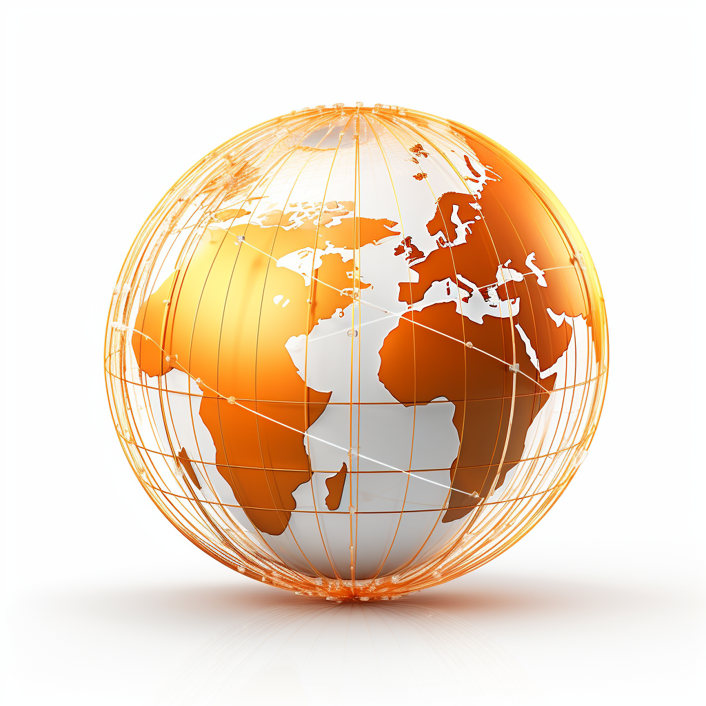 Orange globe lines data transfer