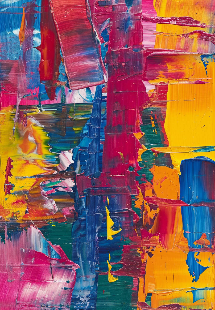 Abstract painting in vibrant colors