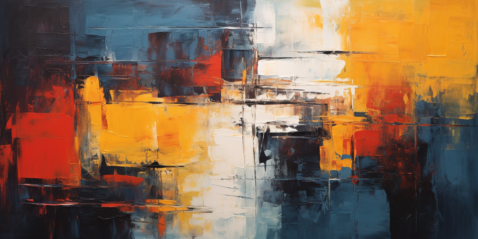 Colorful abstract painting with vibrant hues