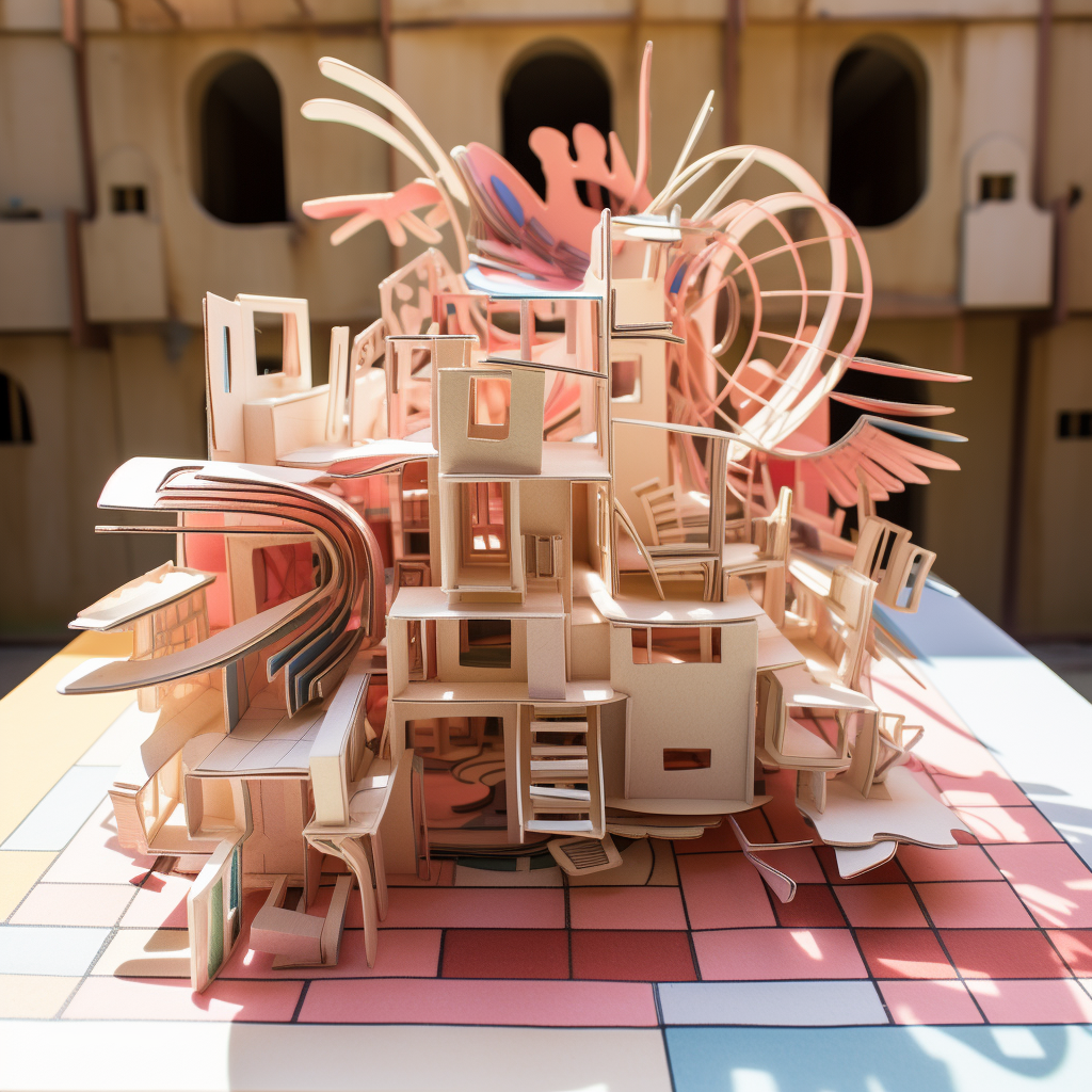 Abstract physical model of extrinsic courtyard