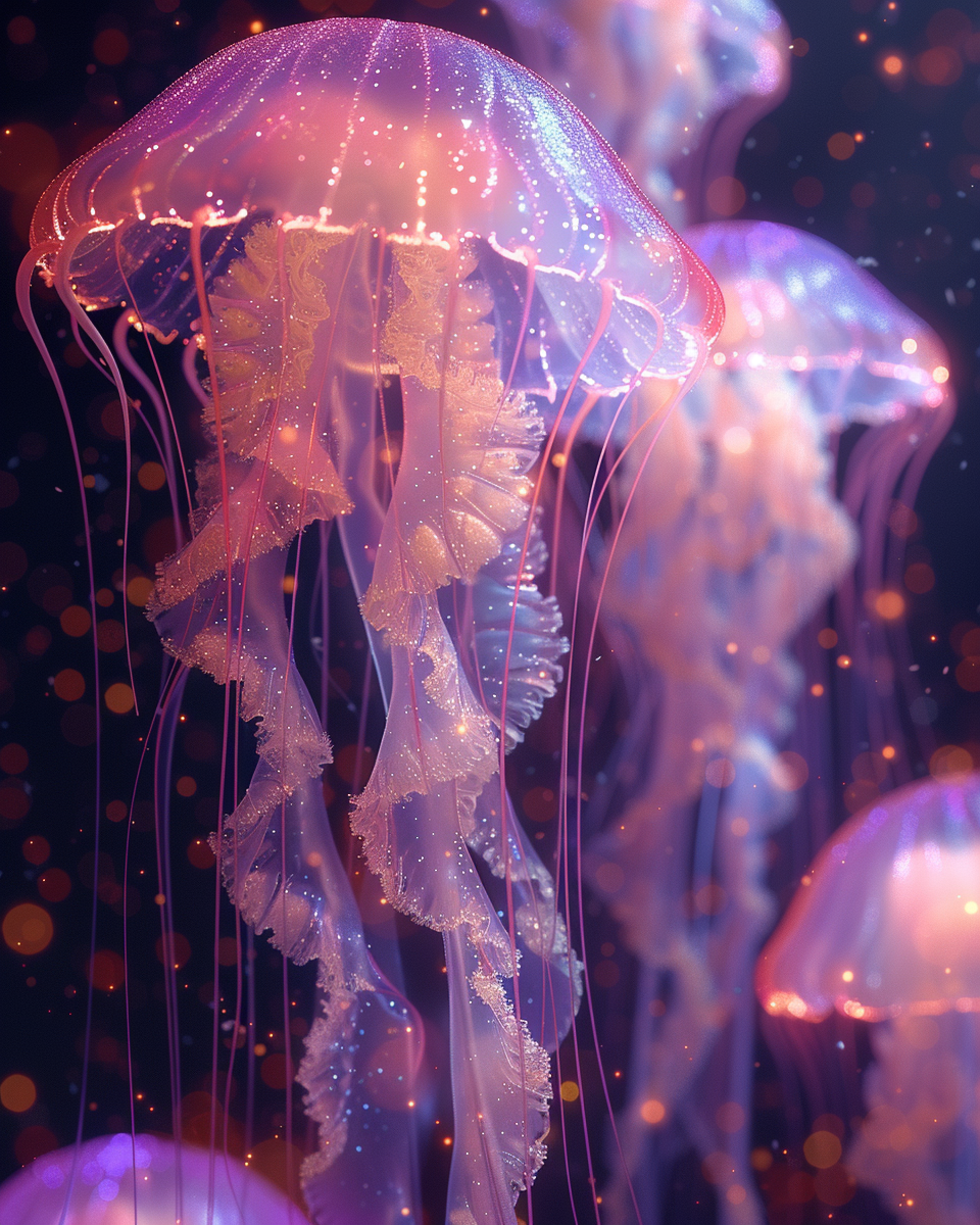 Pink Ocean Jellyfish Mermaid