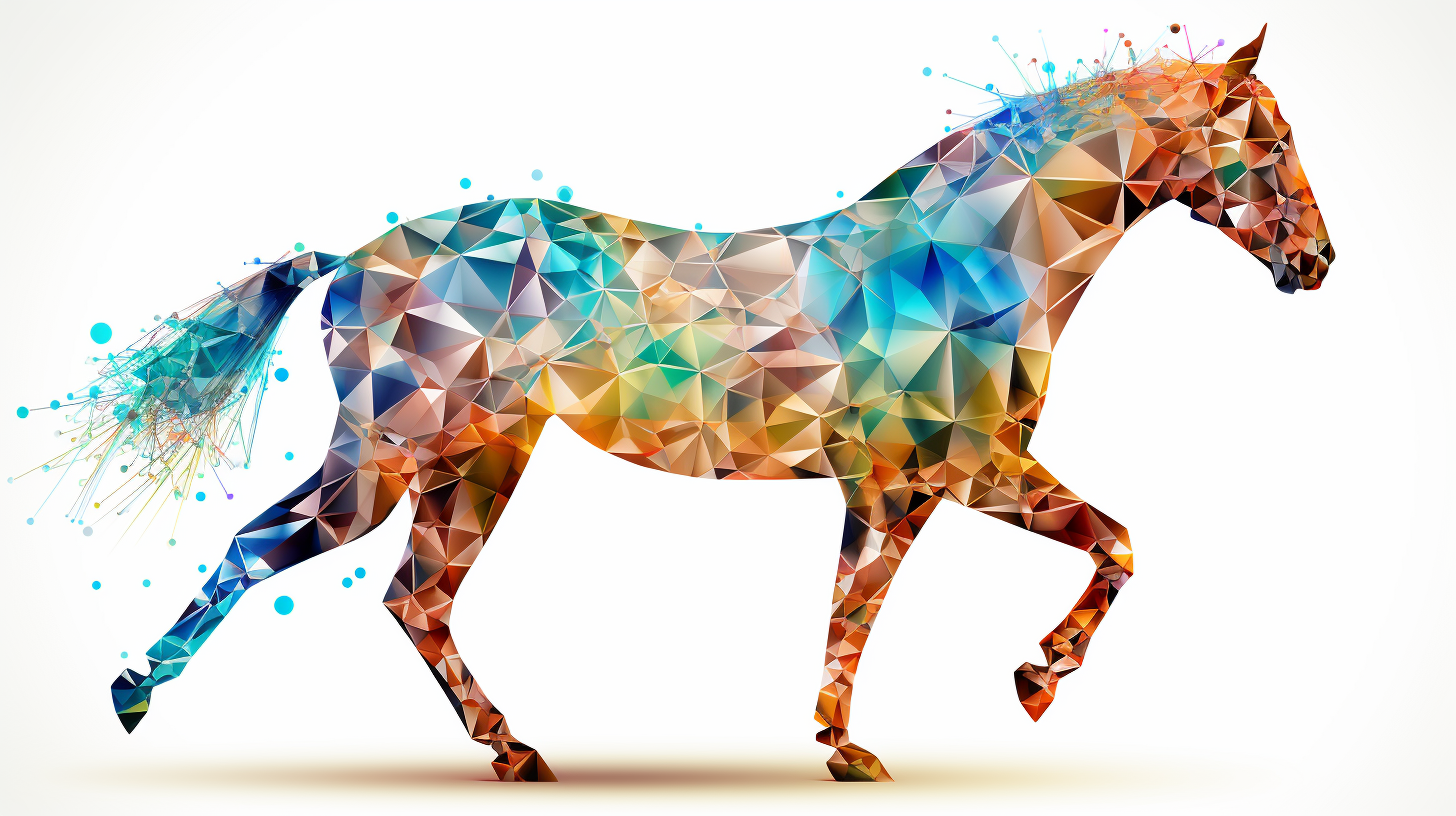 Abstract race horse in data network