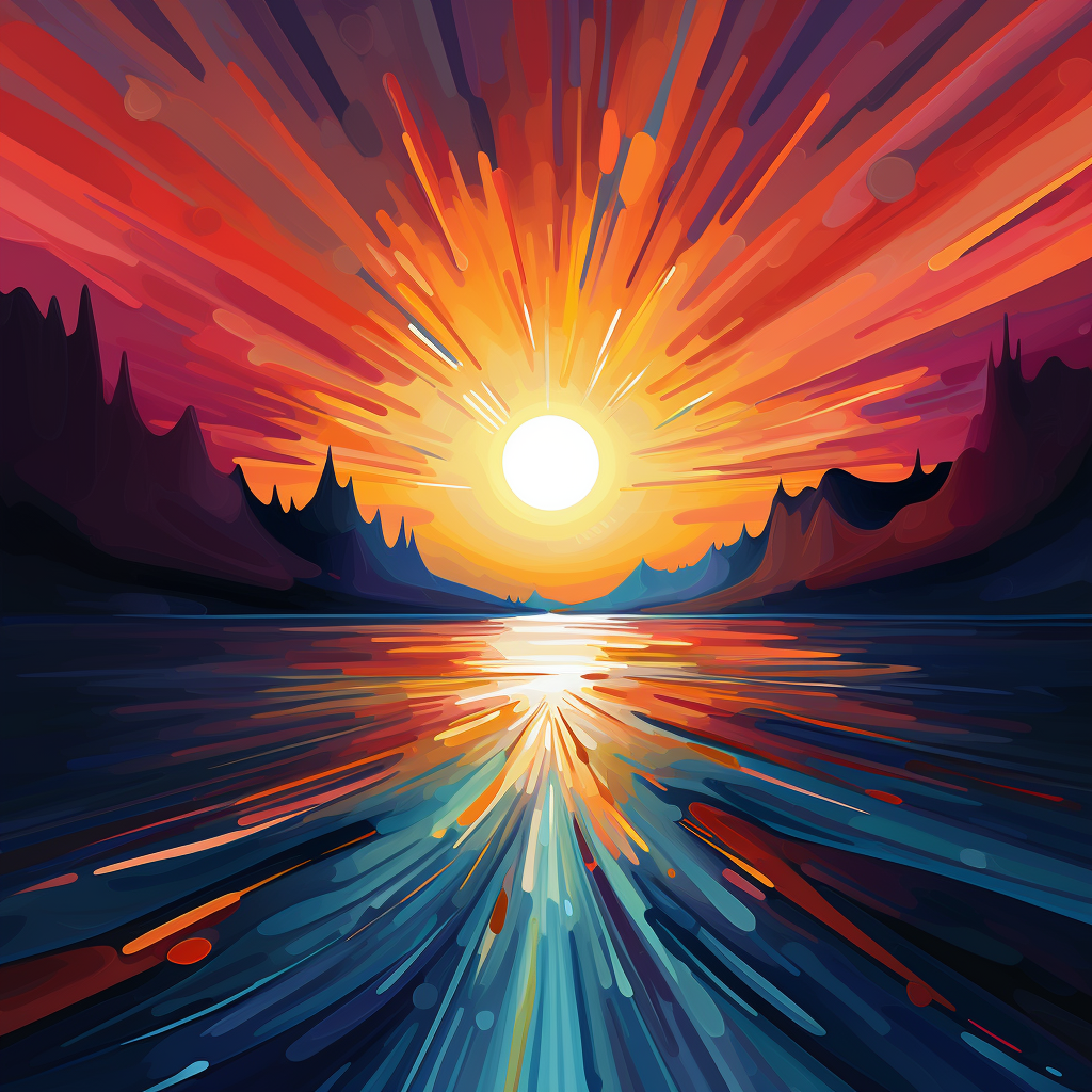 Abstract sunrise dark background