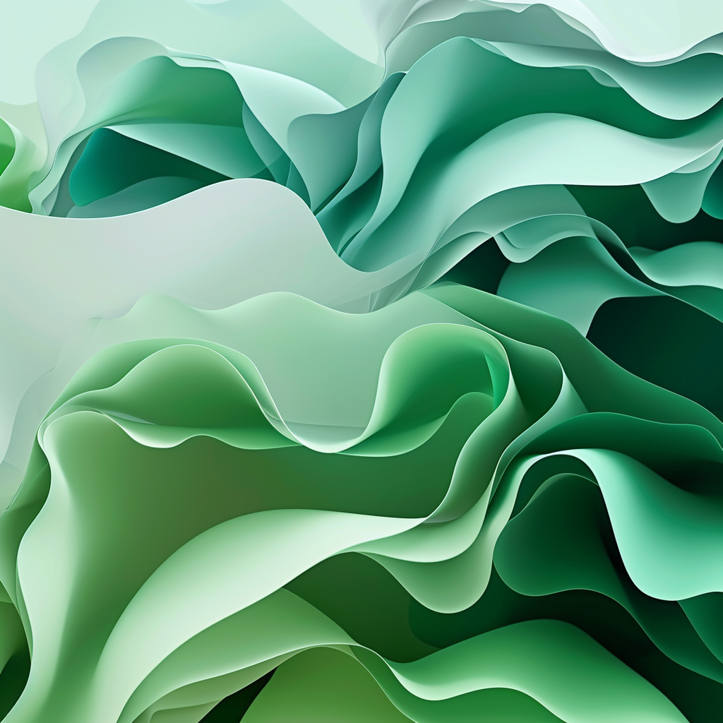 Green Abstract Smooth Shapes