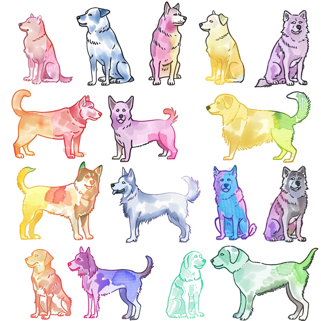 Cute Dog Clipart Set