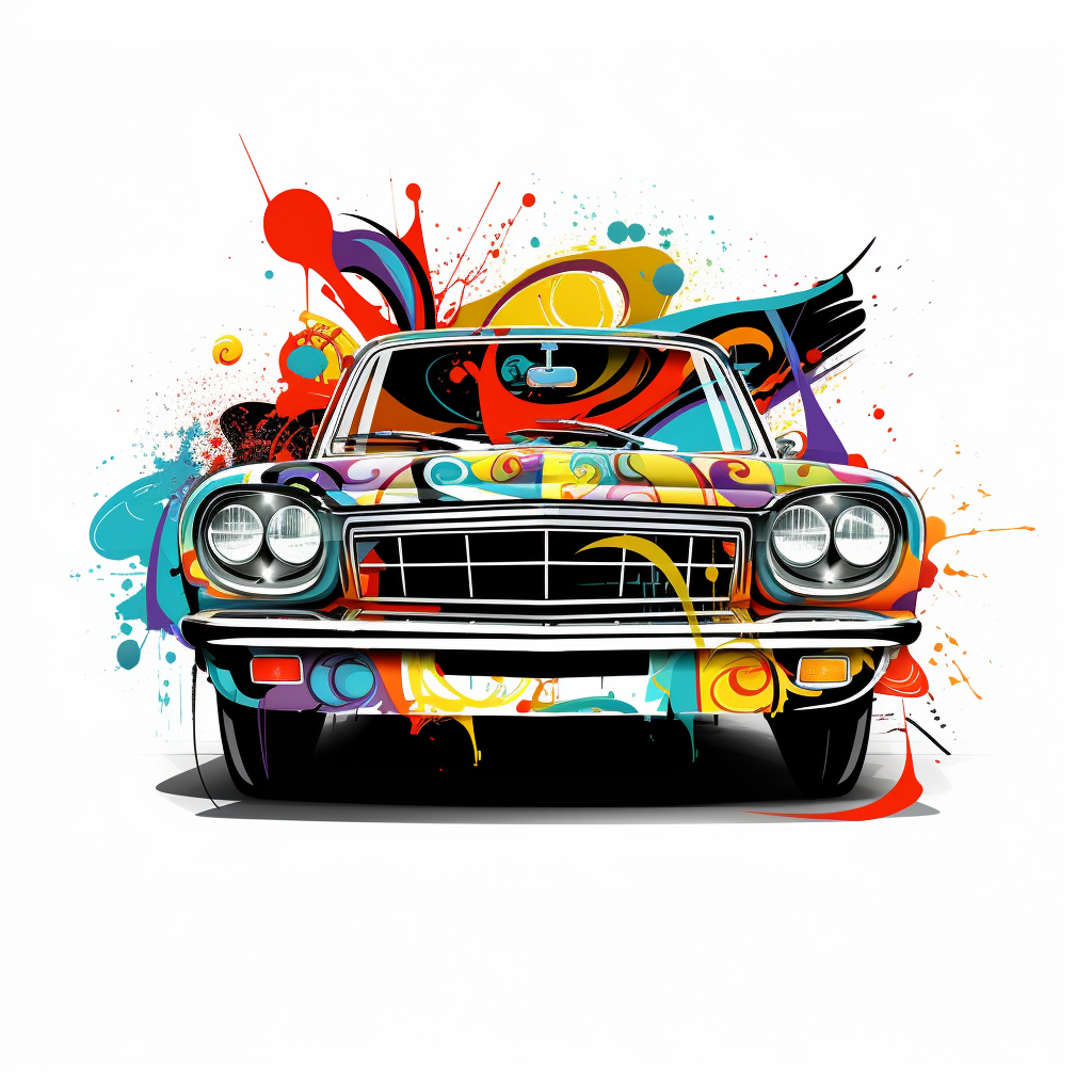 Funny IT Car Illustration