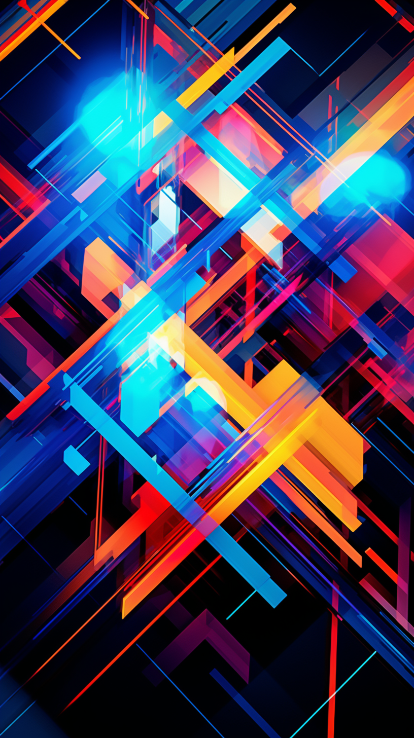 Abstract image with vibrant neon lights