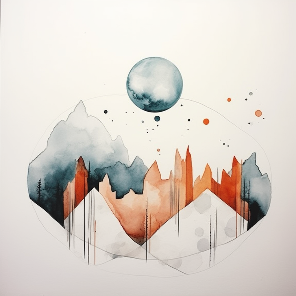 Stunning Abstract Adventure Watercolour Art