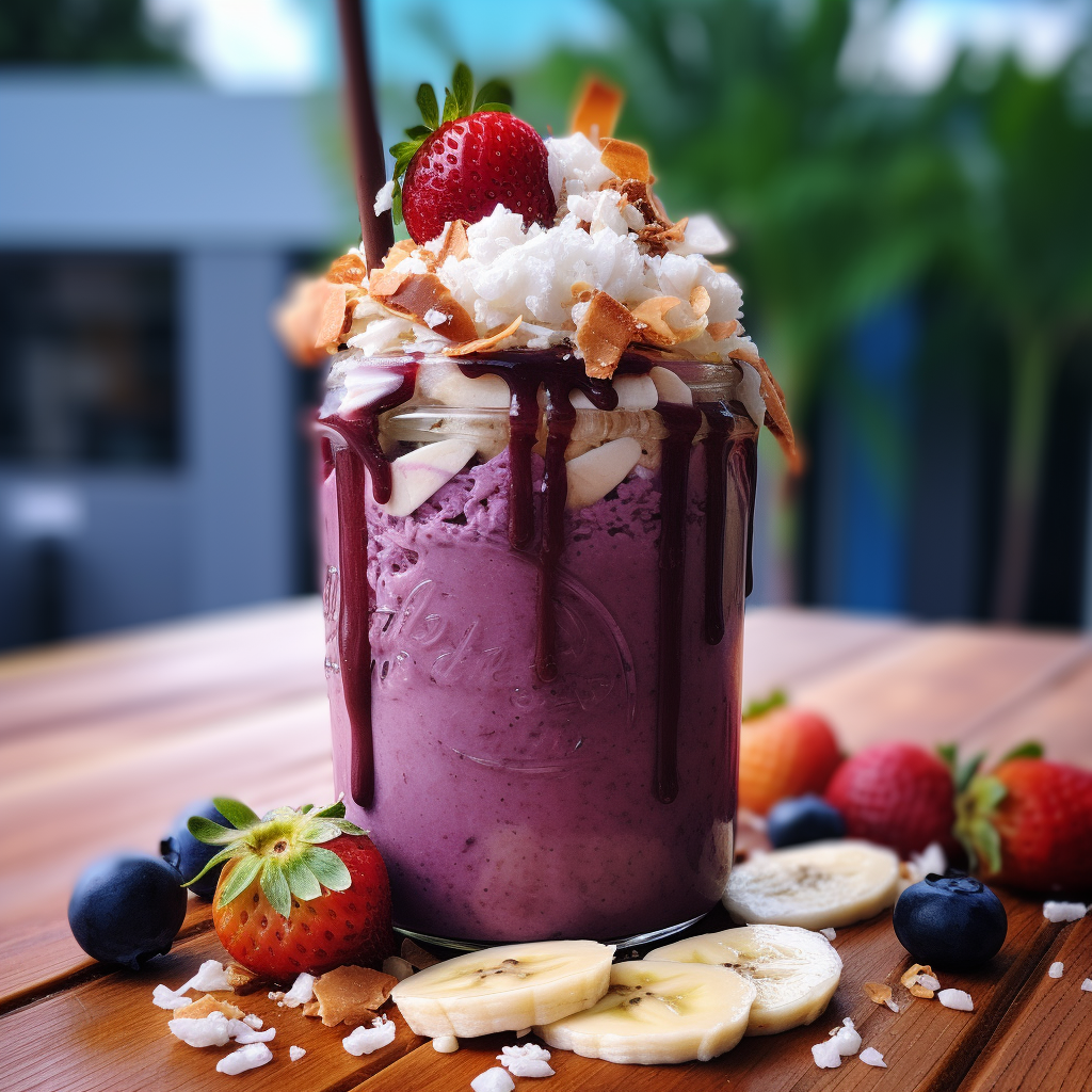 Acai shake, decadent and fresh