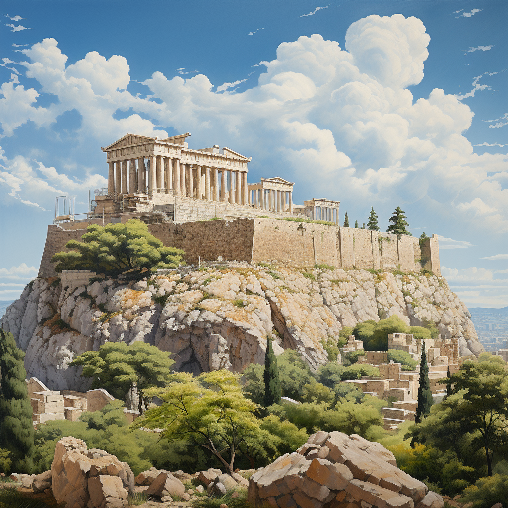 Beautiful Acropolis Landscape View