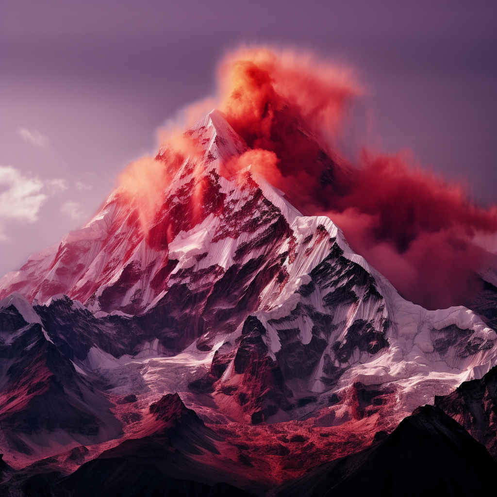 Mount Everest transformed into an active volcano