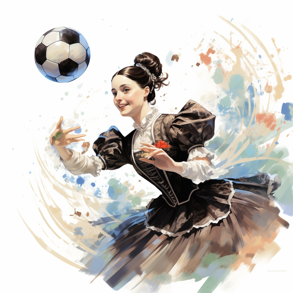 Ada Lovelace playing football  image