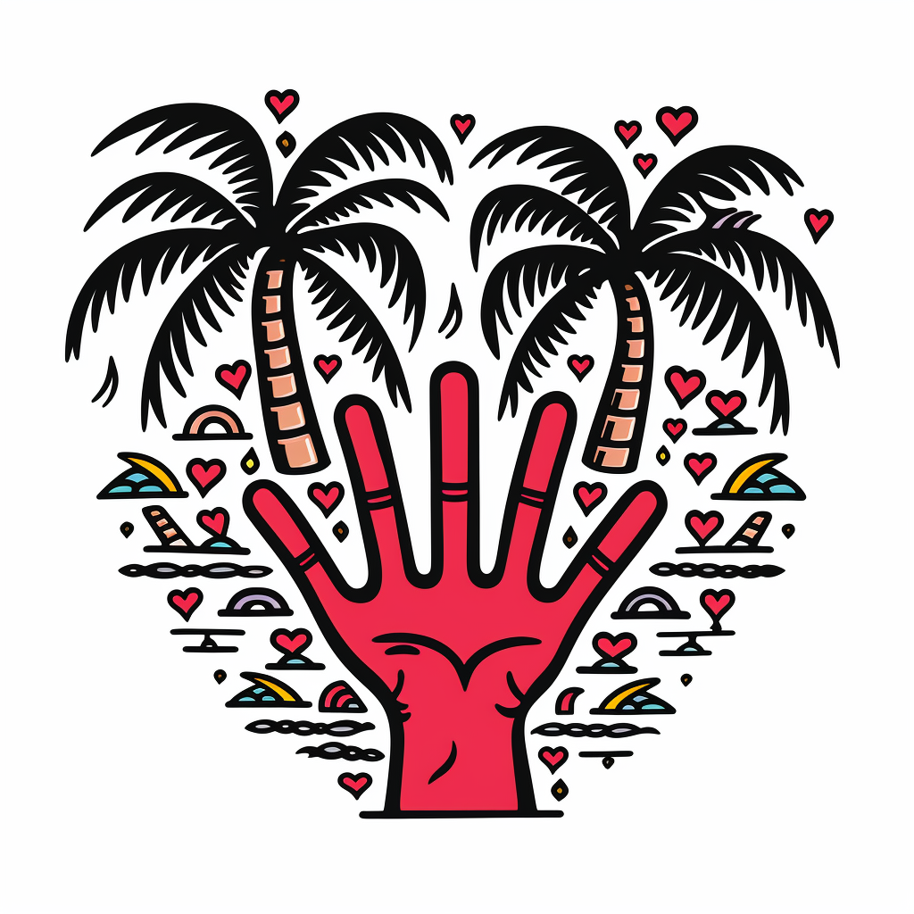 Adam Eve Palm Keith Haring