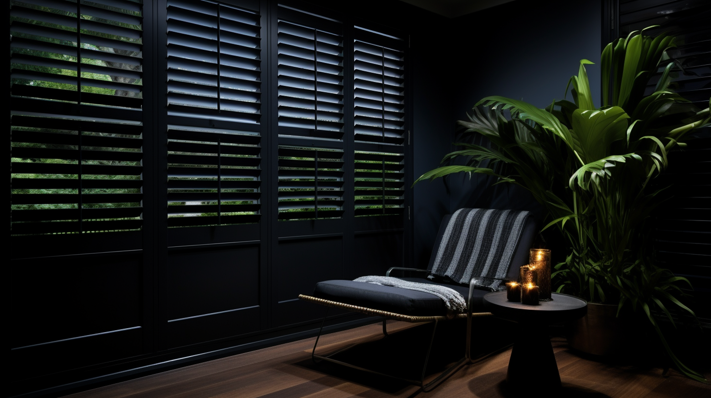 Adelaide interior home with closed plantation shutters