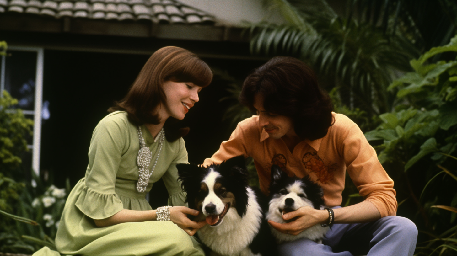 Cute Border Collie with Family in L.A.