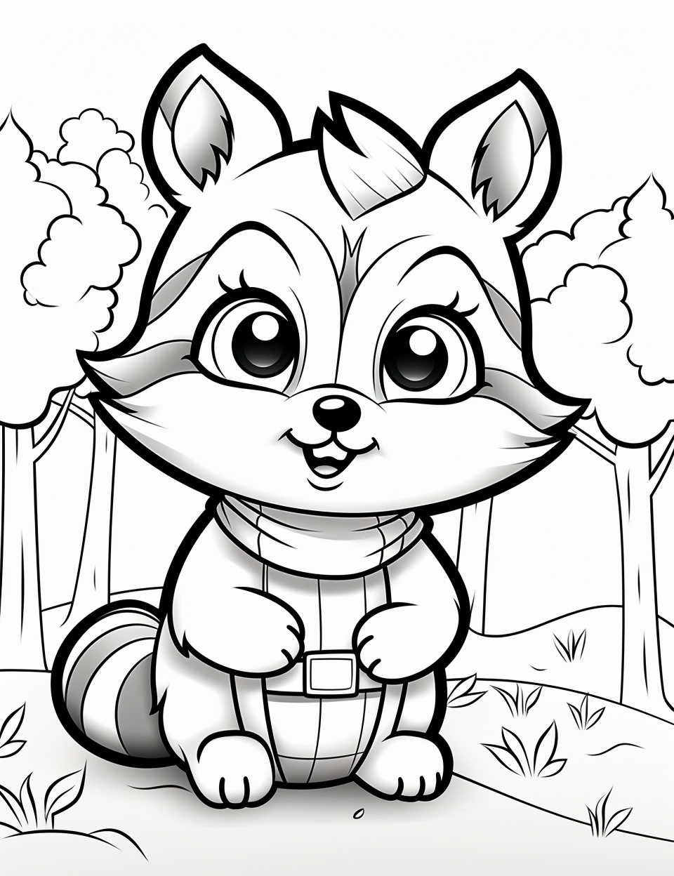 Coloring Pages with Adorable Cartoon Design