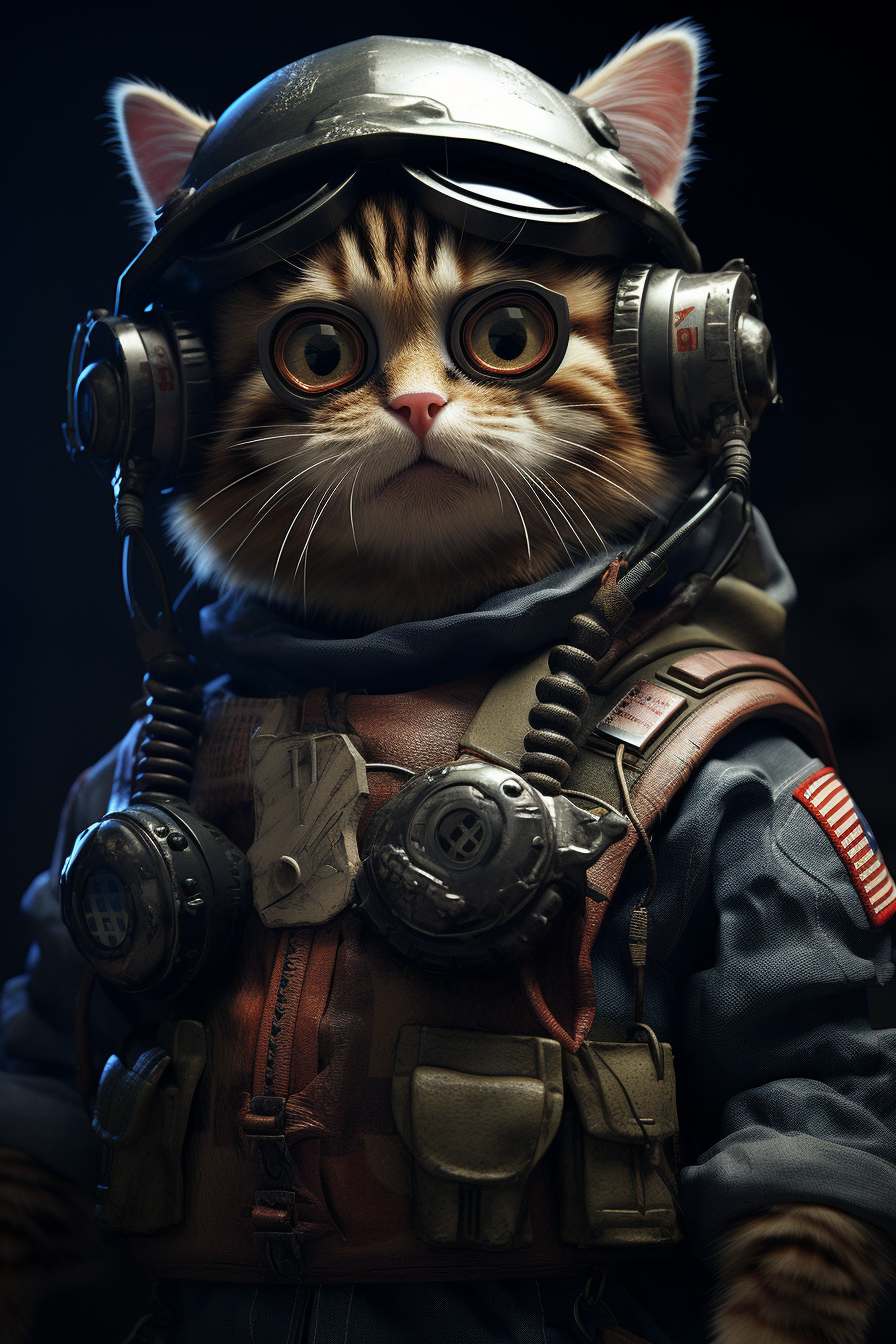 Adorable feline with Captain America's shield