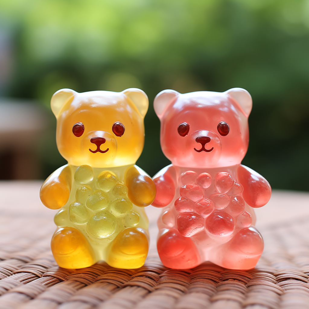 Two adorable Haribo candy teddybears