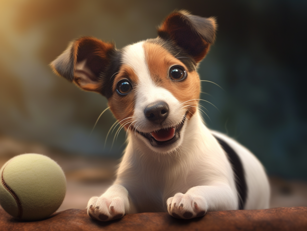 Adorable Jackrussel Playing