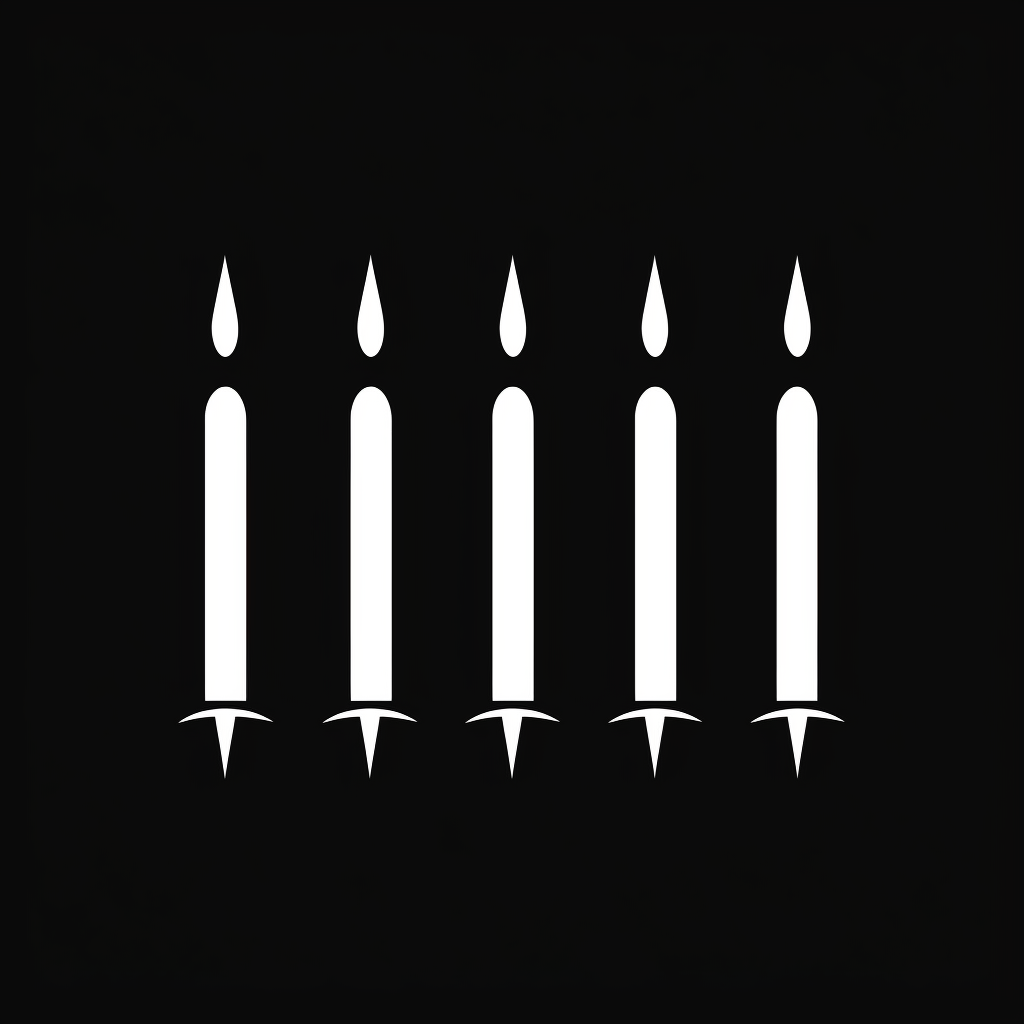 Advent candles graphic in minimalist style