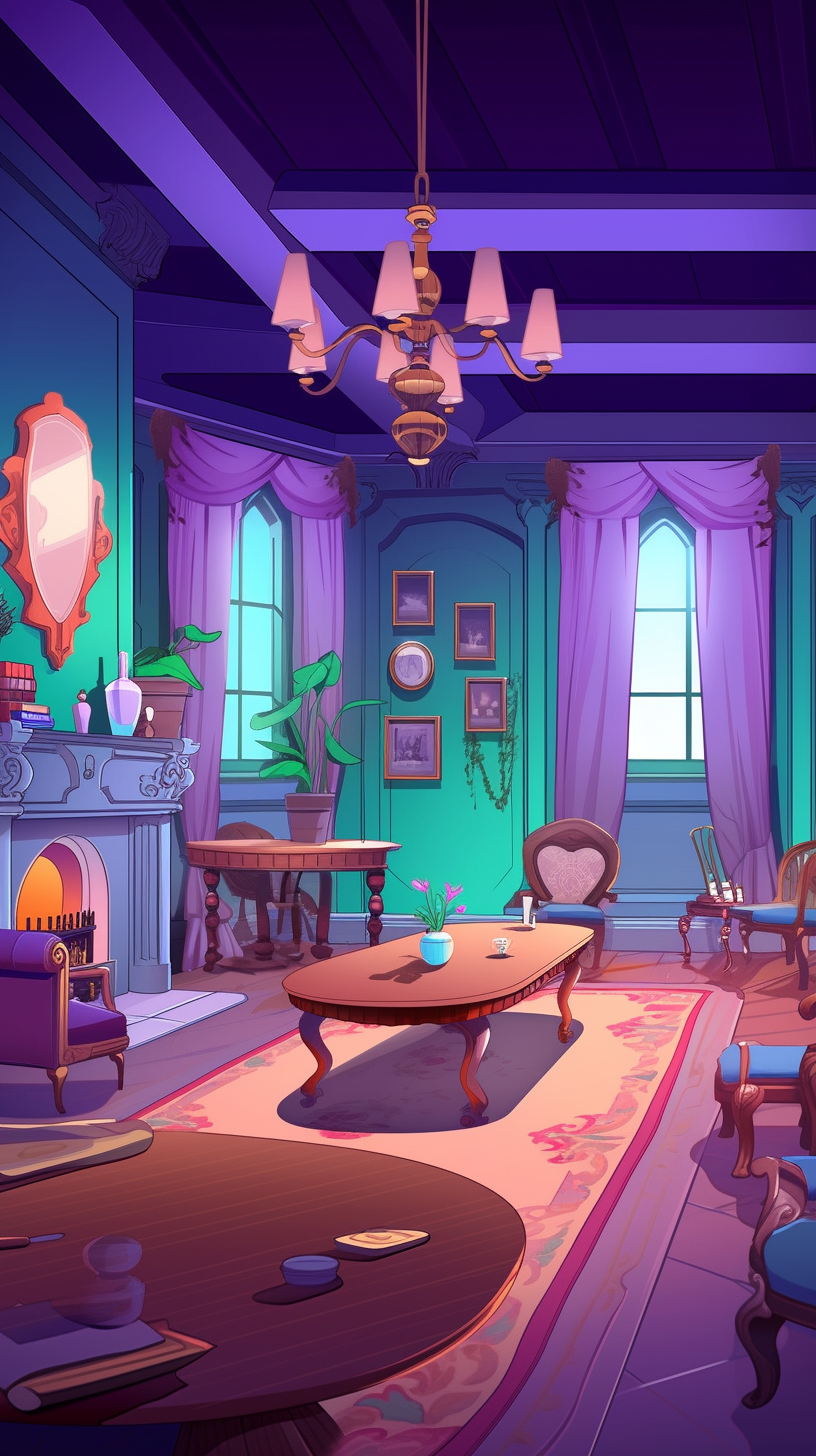 Stylized Art of Luminous Adventure Room