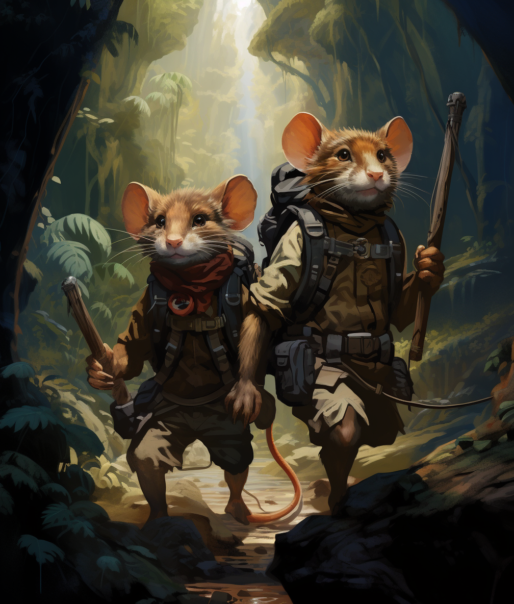 Two Brave Mice Conquering the Jungle