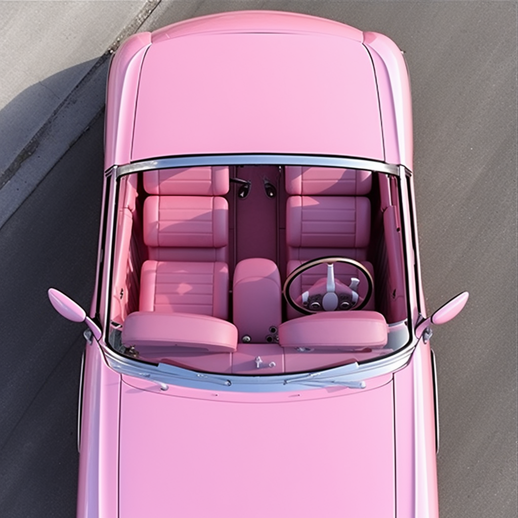 Low Angle Aerial View of Convertible Windshield