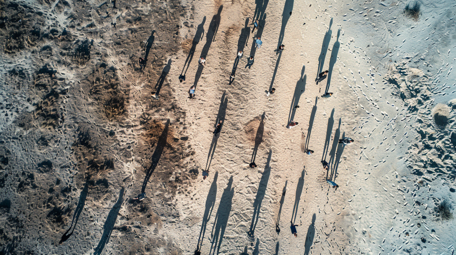 Large Group Footprints Above