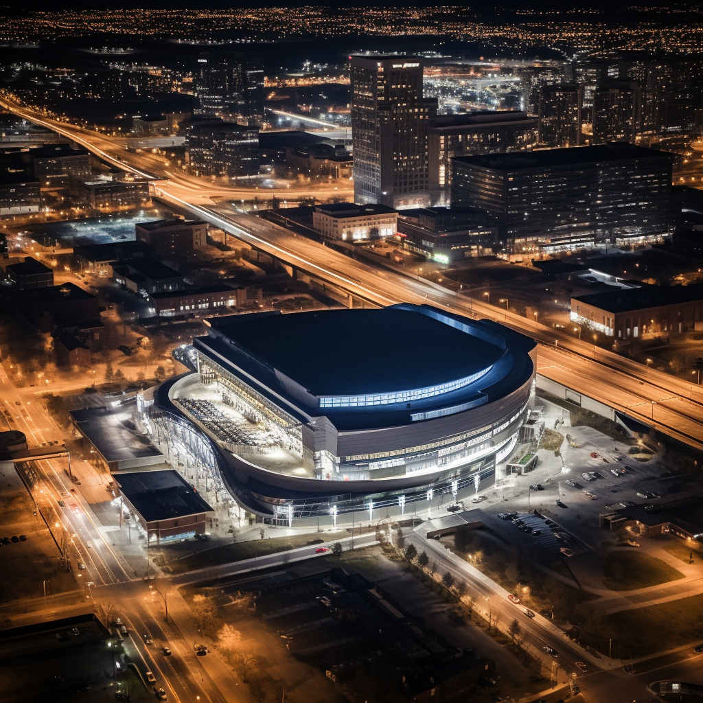 Aerial View Pepsi Center Denver CO