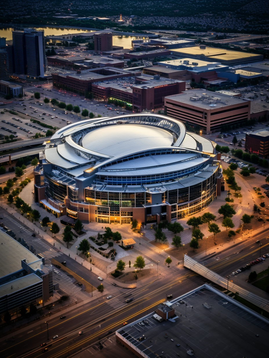 Pepsi Center Denver Aerial View