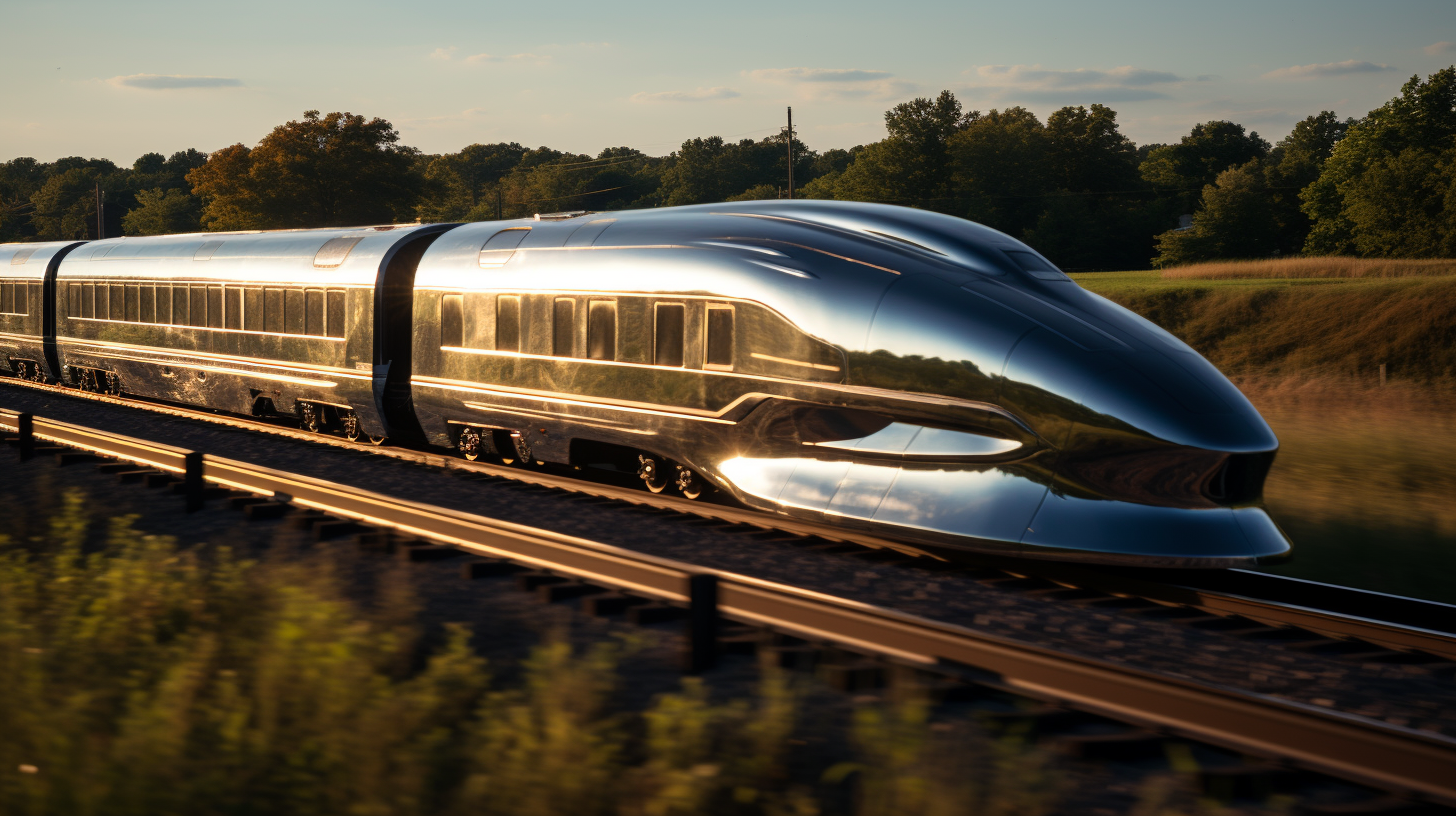 Aerodynamic steam train prototype in full speed