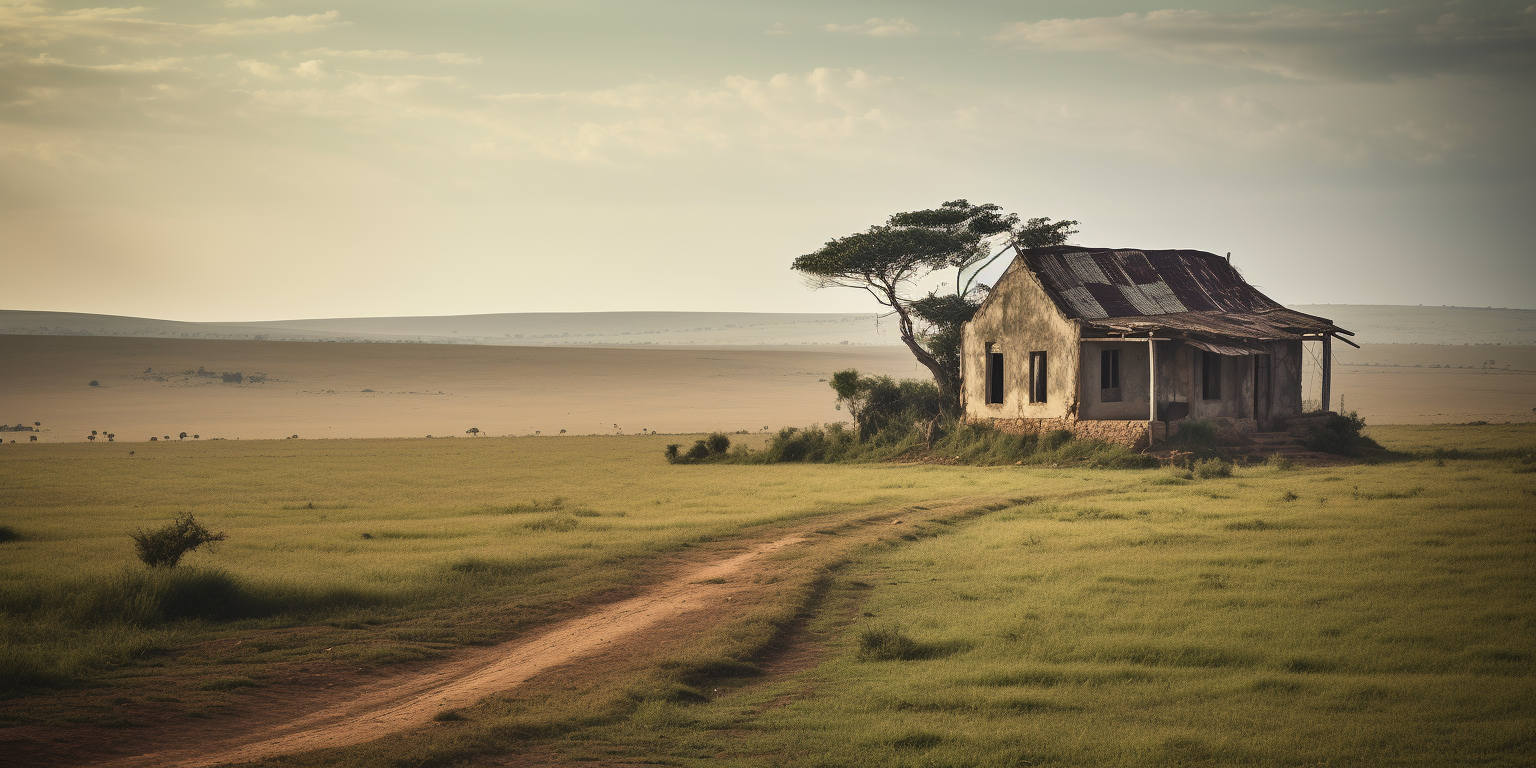 Old Home in African Landscape