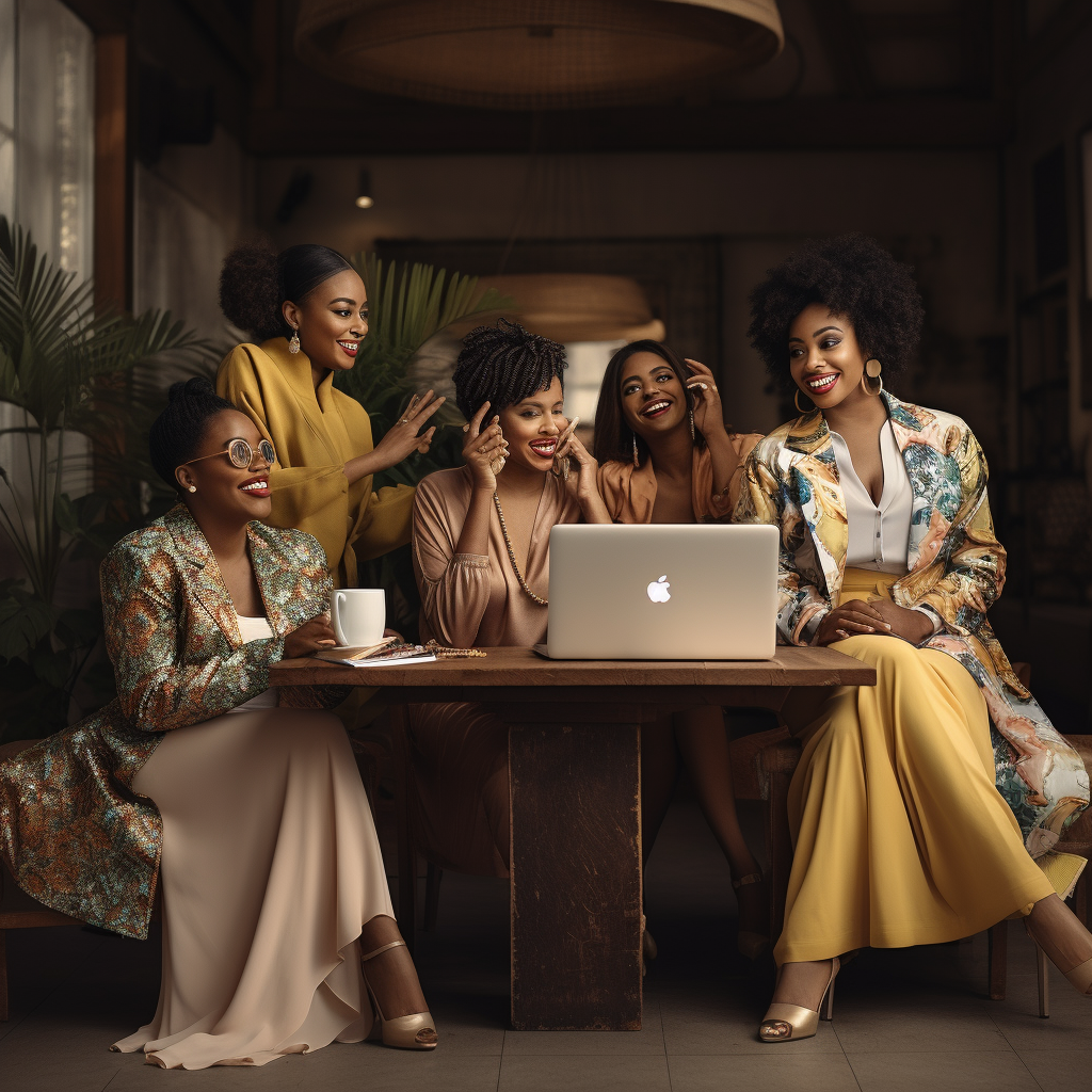 african american business women in african wear