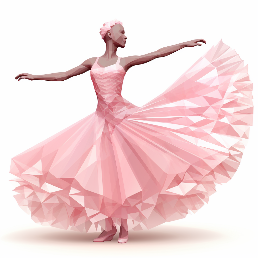 African American ballerina in pink tutu