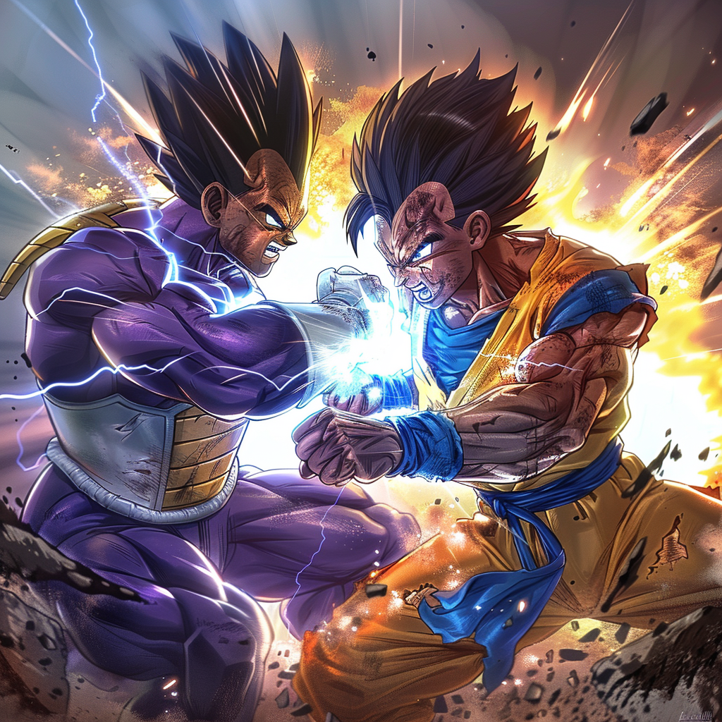 African American Vegeta vs Goku Super Saiyan